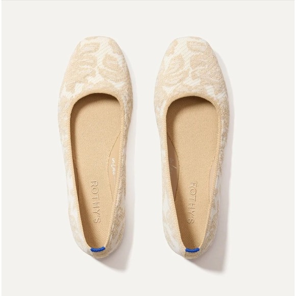 Rothy's Shoes - Rothy's Beige & Cream Jacquard Ballet Flats
